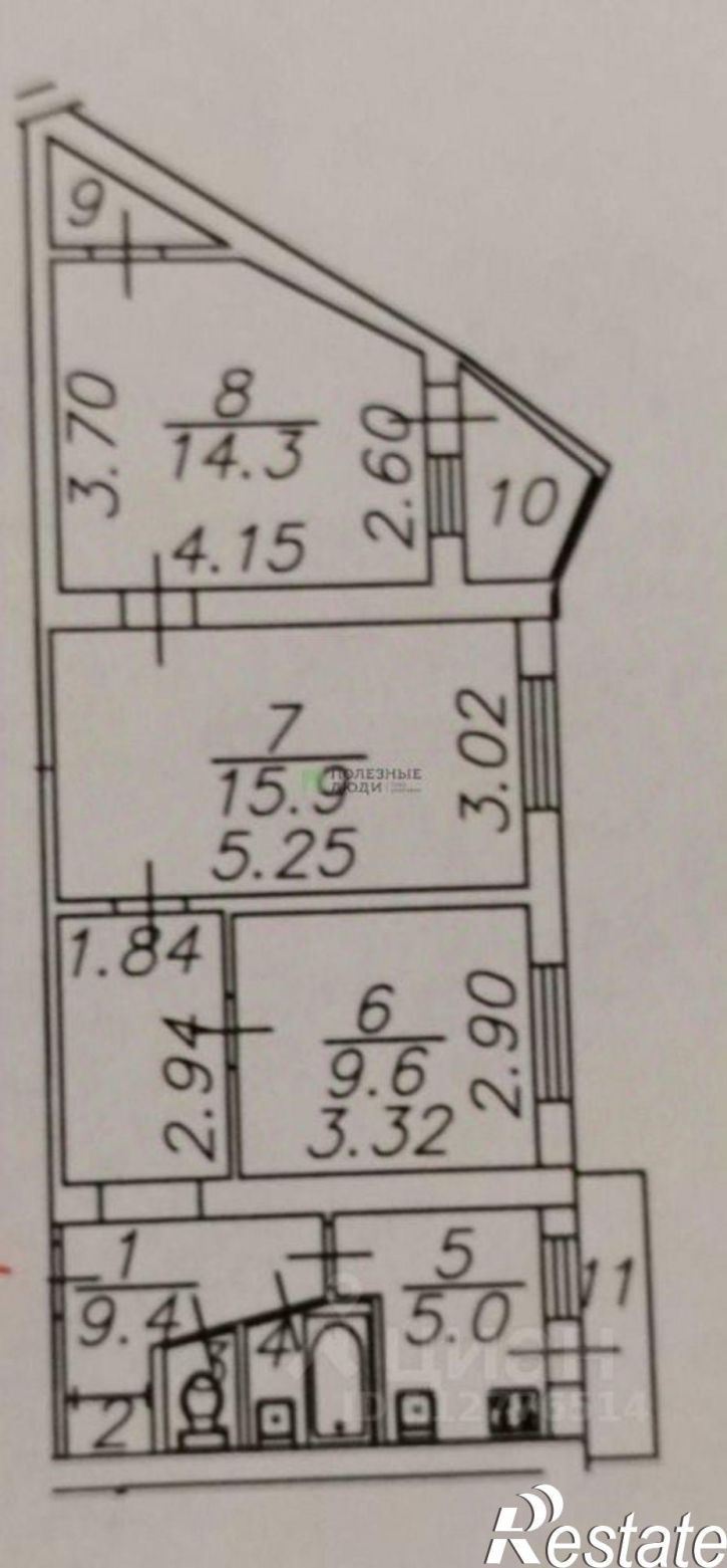 3-комн квартира проезд Воробьёва, 7,  д. 7
