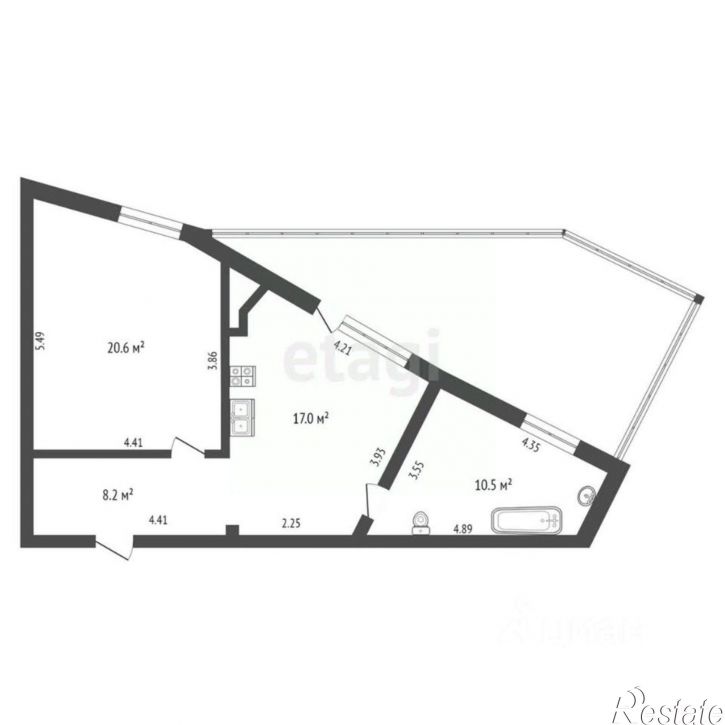 2-комн квартира улица Бориса Алексеева, 65 к2,  д. 65 к2