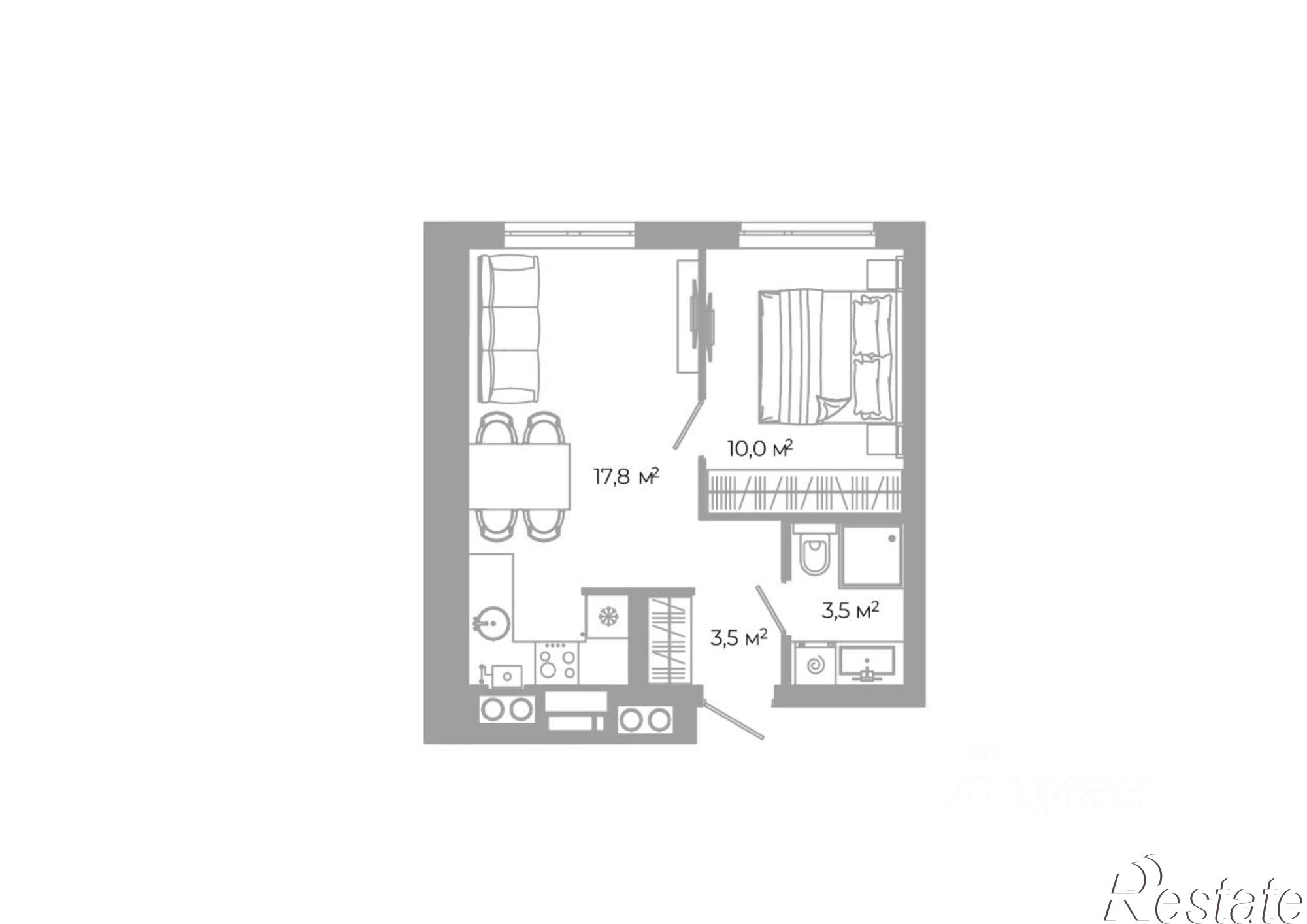 Купить квартиру за 6 020 000 рублей на улица Латышева, 12