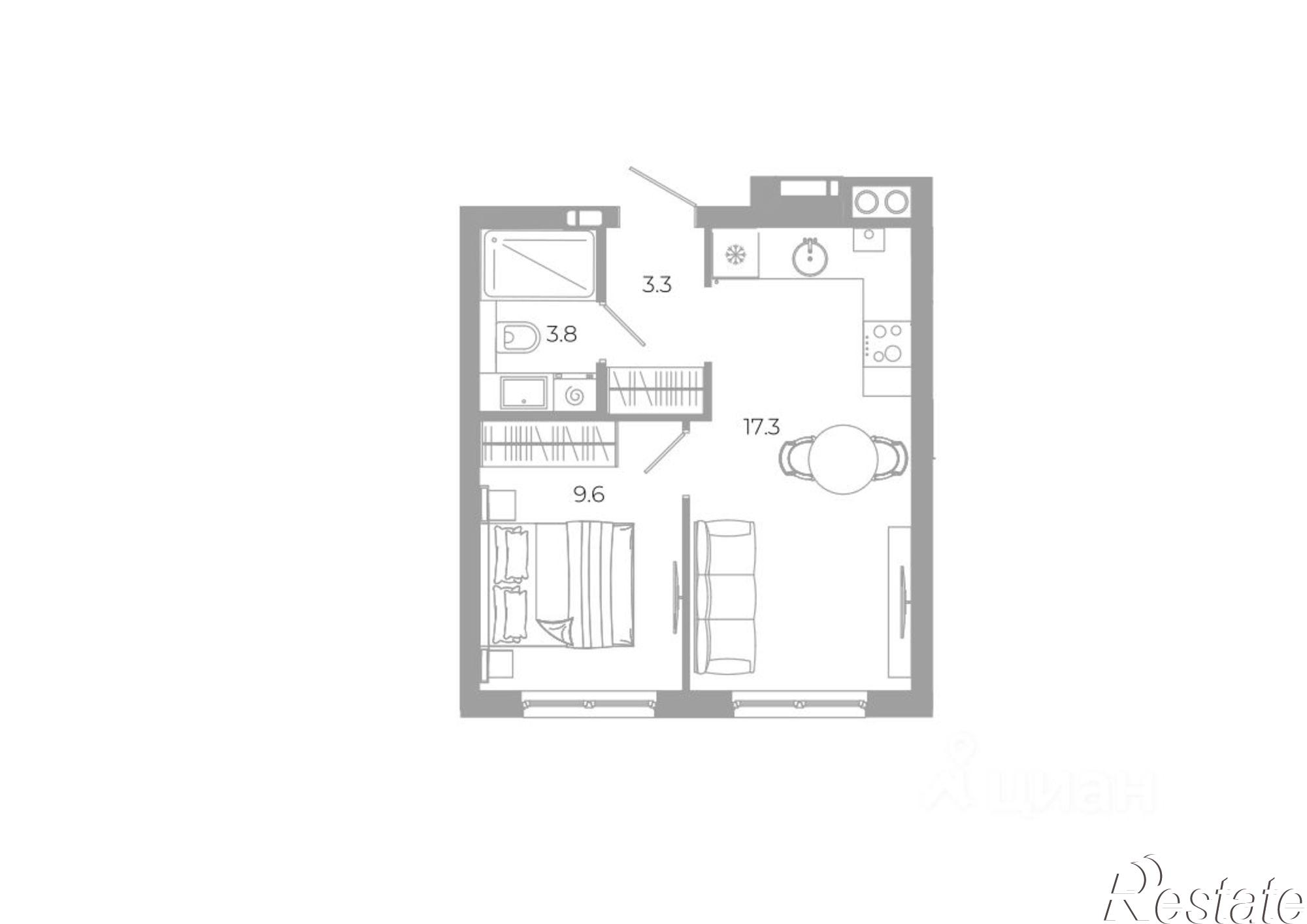 Купить квартиру за 5 960 000 рублей на ул Космонавтов, 18 3
