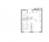 1-комн, 34 кв м, этаж 11/25 ул Космонавтов, 18 3