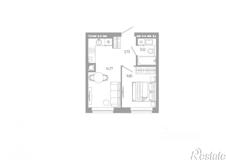 1-комн квартира в новом доме ул Боевая, 128,  д. 128