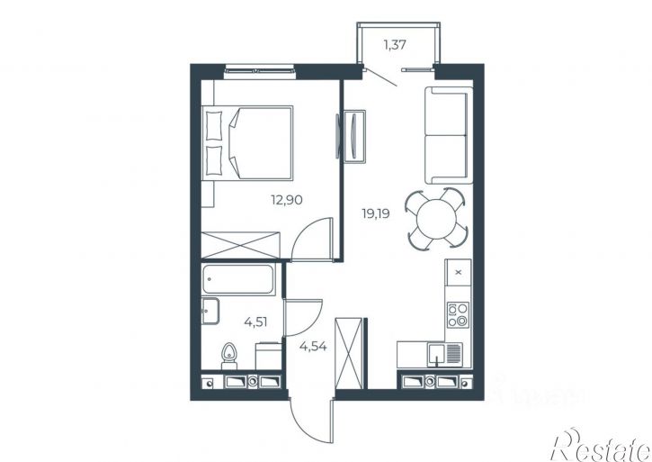 1-комн квартира в новом доме Бакинская улица, 65,  д. 65