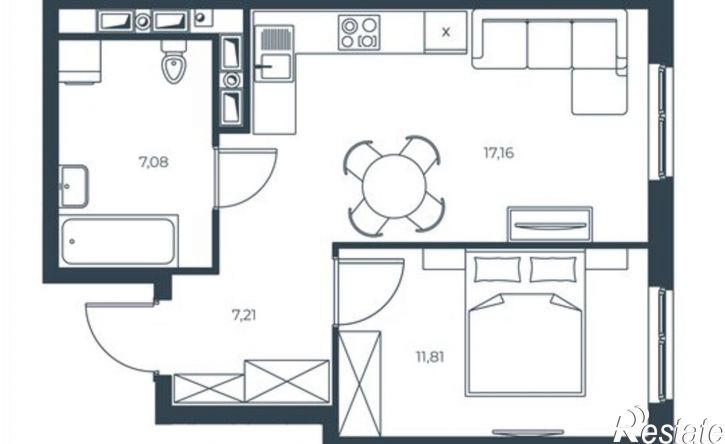 1-комн квартира в новом доме Бакинская улица, 65,  д. 65