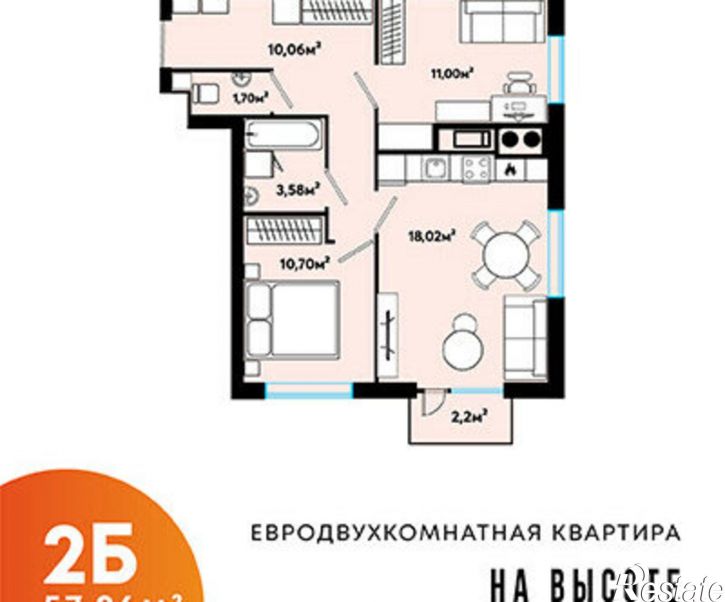 2-комн квартира в новом доме ул Куликова, 71А/2,  д. 71А/2