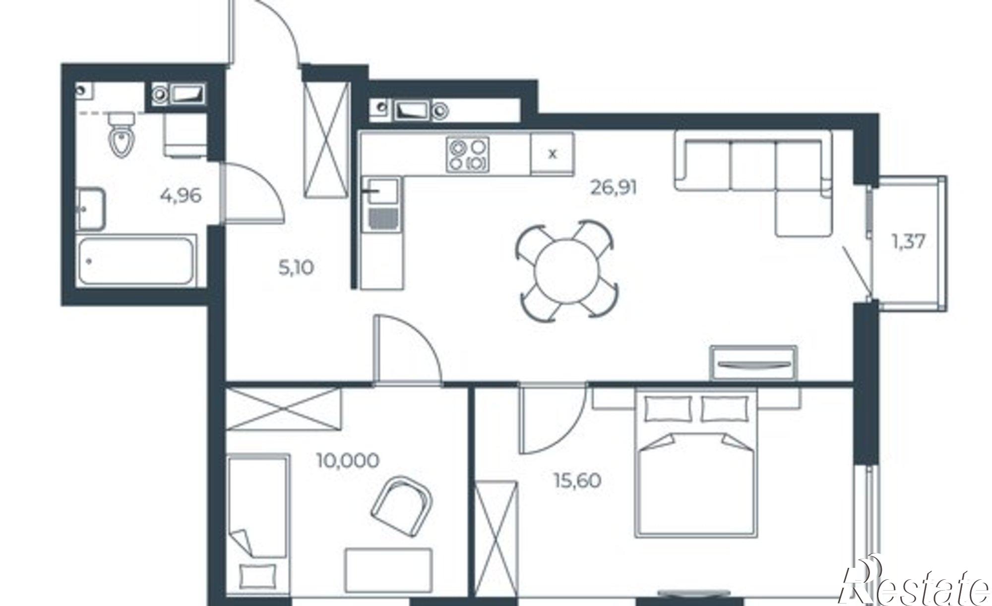 Купить квартиру за 9 380 000 рублей на ул Тамбовская, 14