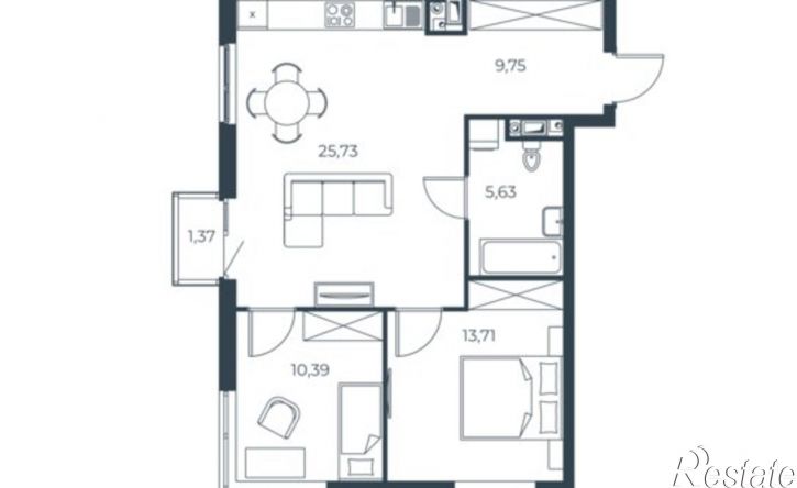 2-комн квартира в новом доме ул Тамбовская, 14,  д. 14