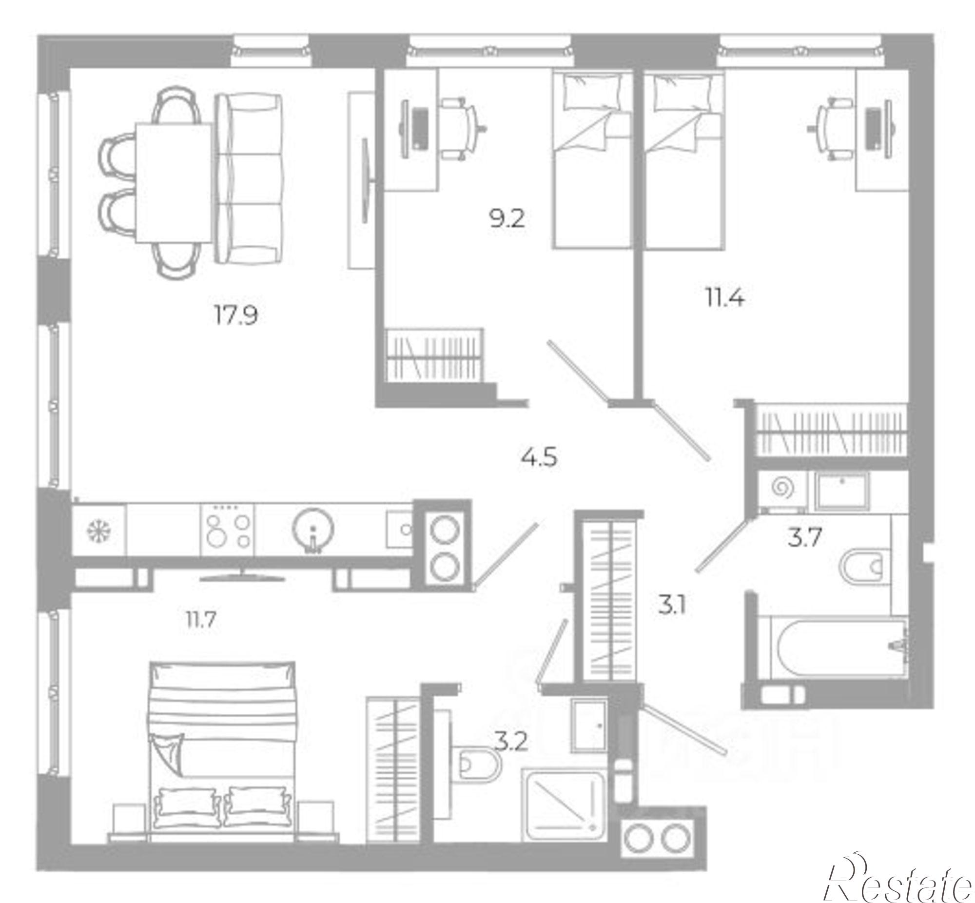 Купить квартиру за 9 000 000 рублей на улица Космонавтов