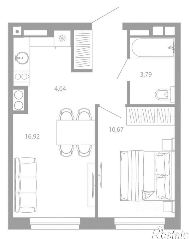 1-комн квартира в новом доме город Астрахань