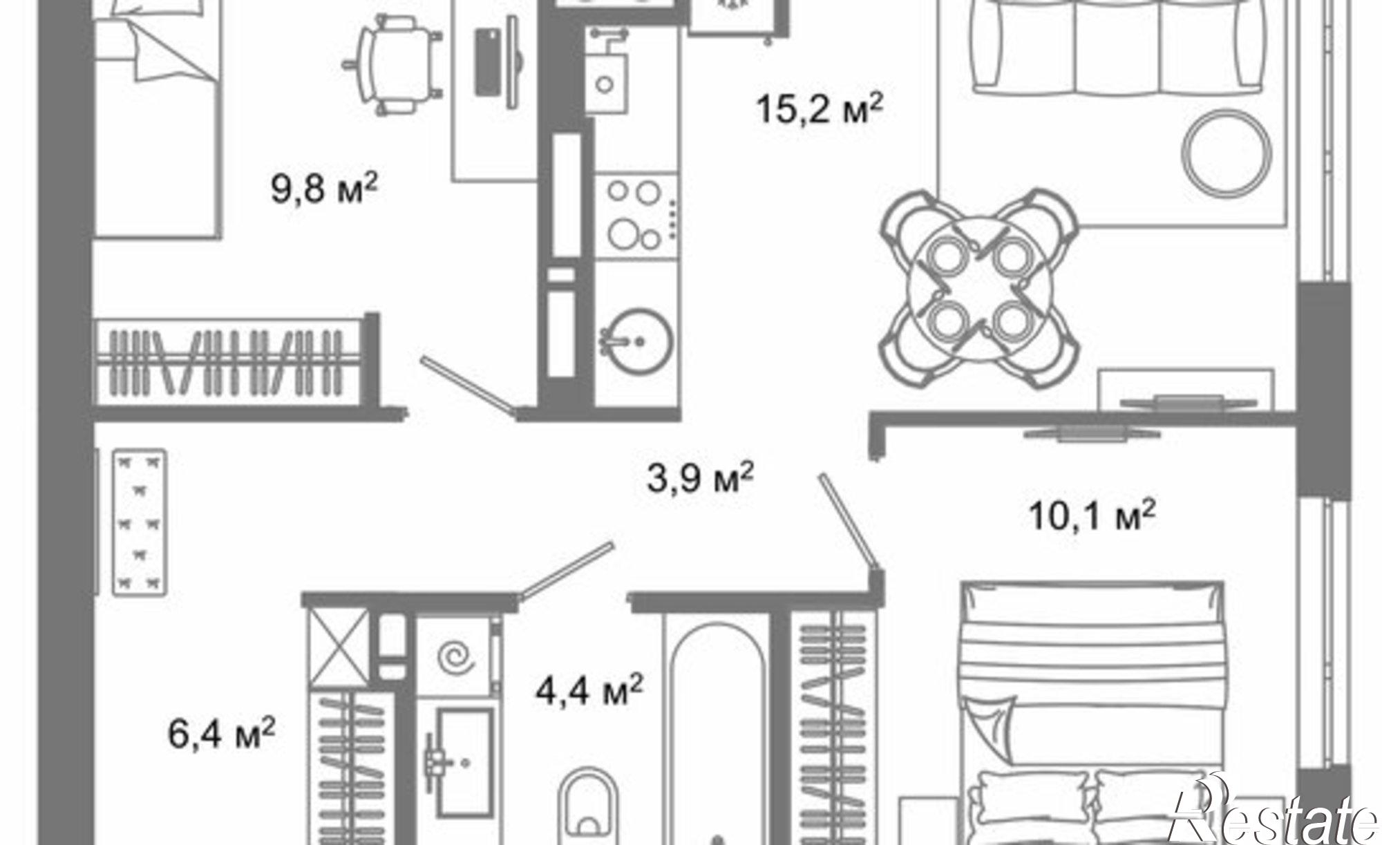 Купить квартиру за 7 950 000 рублей на ул Латышева, 14