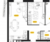 2-комн, 59 кв м, этаж 17/24 улица Савушкина, 6И