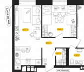 2-комн, 61 кв м, этаж 8/24 улица Савушкина, 6И