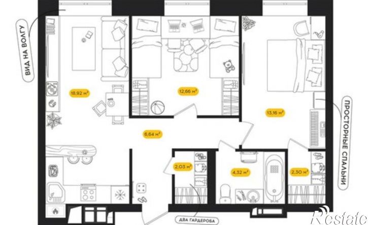 2-комн квартира в новом доме улица Савушкина, 6И,  д. 6И