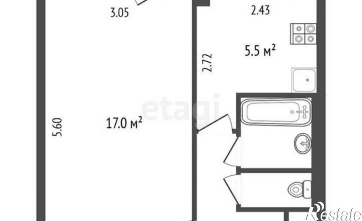 1-комн квартира ул Красноармейская, 33,  д. 33