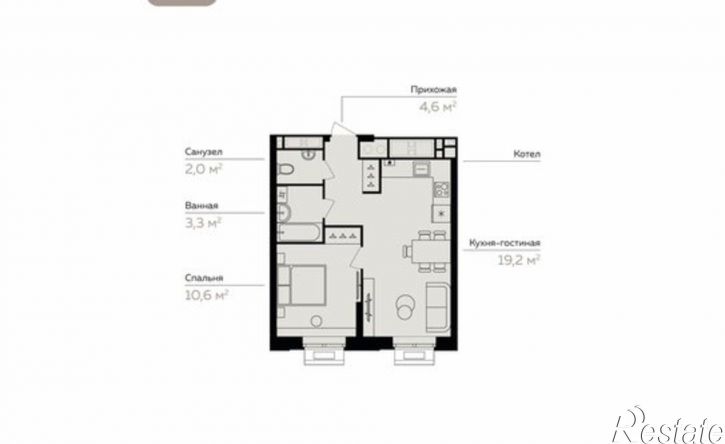 1-комн квартира в новом доме Линейный пер, 8,  д. 8