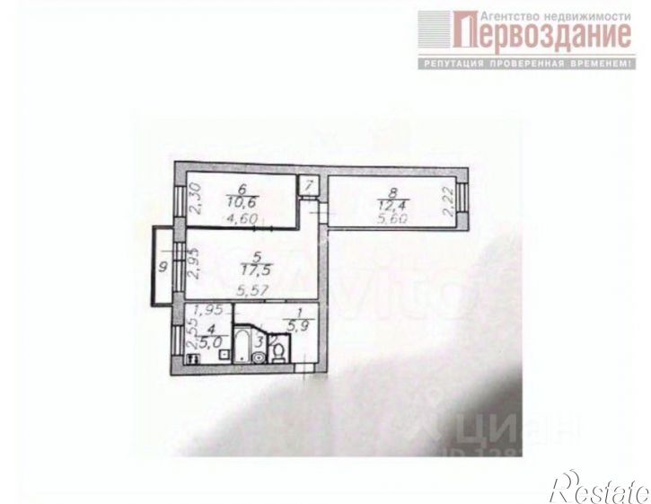 3-комн квартира Ростовский пер, 14,  д. 14