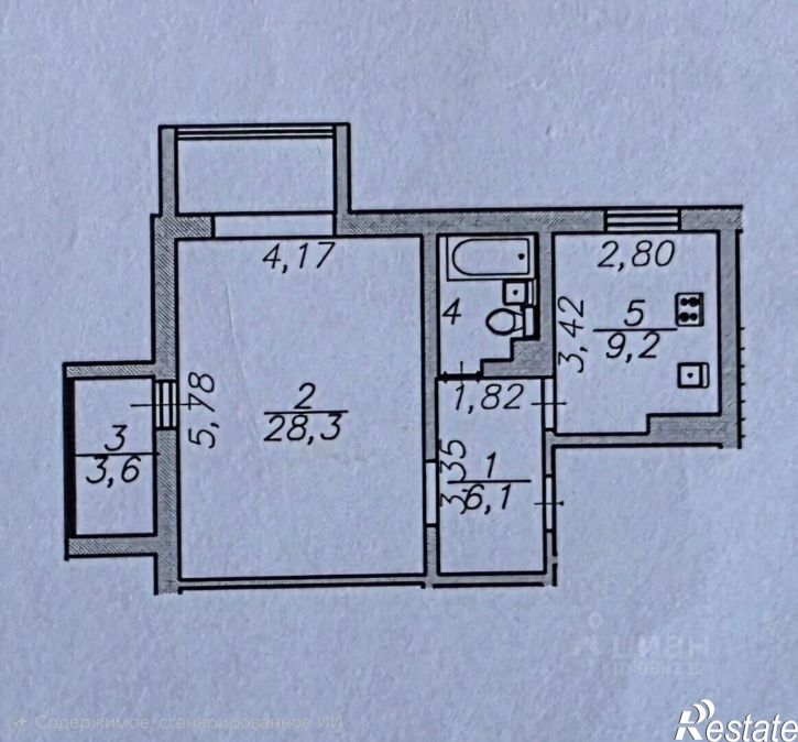 1-комн квартира улица Куликова, 42 к3,  д. 42 к3