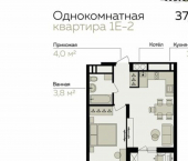 1-комн, 38 кв м, этаж 20/21 Линейный переулок, 8/1
