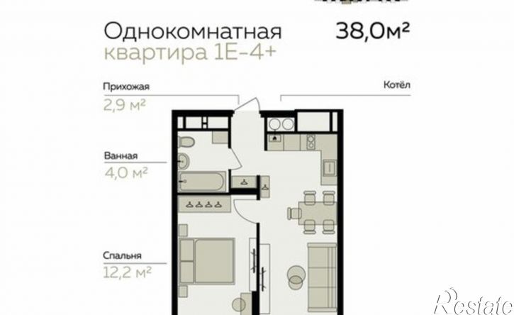 1-комн квартира в новом доме Линейный переулок, 8/1,  д. 8/1