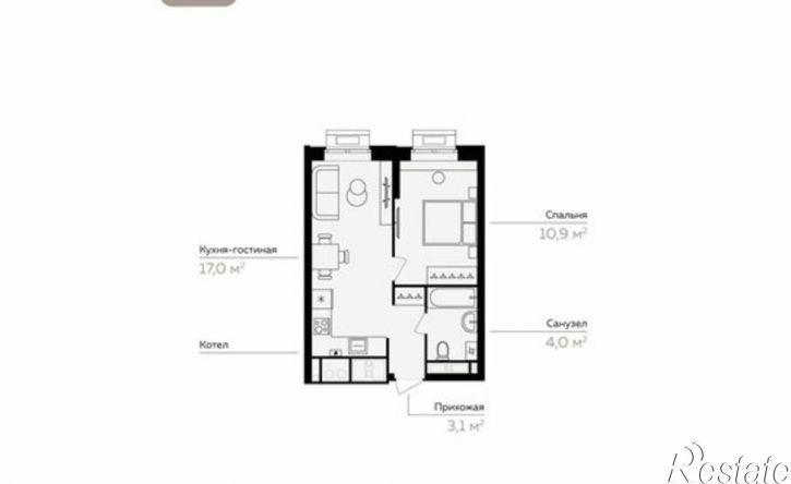 1-комн квартира в новом доме Астрахань, Линейный переулок, 8/2