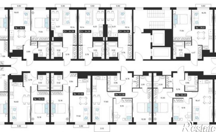 2-комн квартира в новом доме ул Набережная реки Царева, 115/1,  д. 115/1