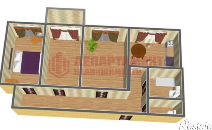 3-комн квартира ул Татищева, 16ж,  д. 16ж
