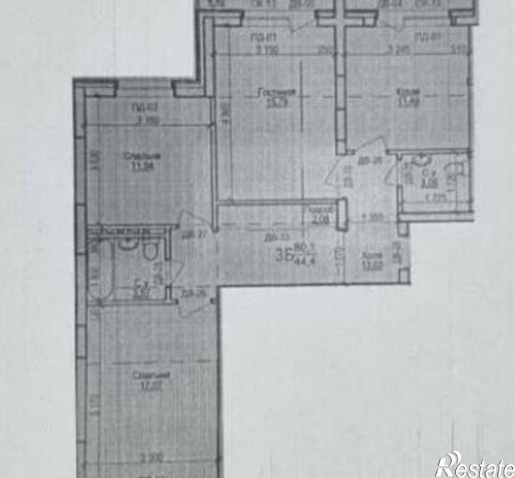 3-комн квартира улица Кольцова, 7,  д. 7