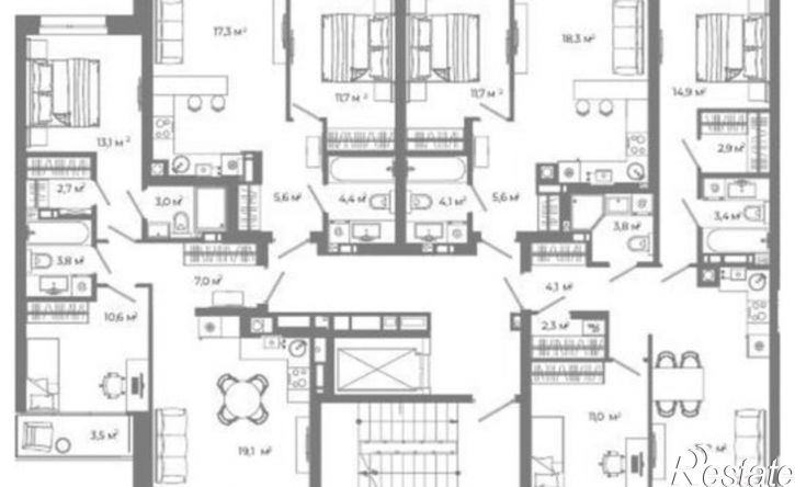 2-комн квартира в новом доме ул Латышева, 18г,  д. 18г