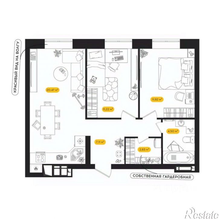 2-комн квартира в новом доме ул Савушкина, 6 10,  д. 6 10,  к. 10