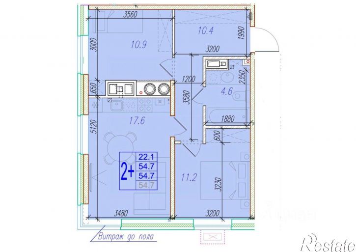 2-комн квартира в новом доме ул Трофимова, 102,  д. 102