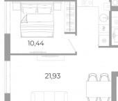 1-комн, 40 кв м, этаж 24/25 улица Космонавтов, 18/2