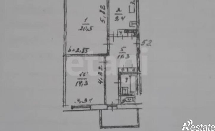 2-комн квартира ул Баумана, 13 1,  д. 13 1,  к. 1