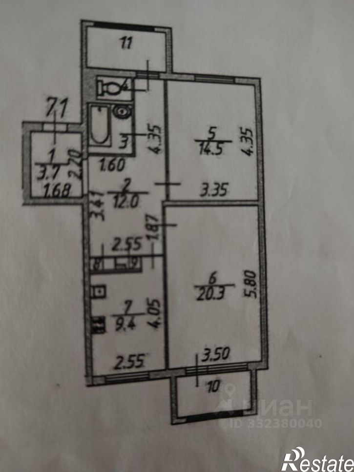 2-комн квартира улица Куликова, 56/2,  д. 56/2