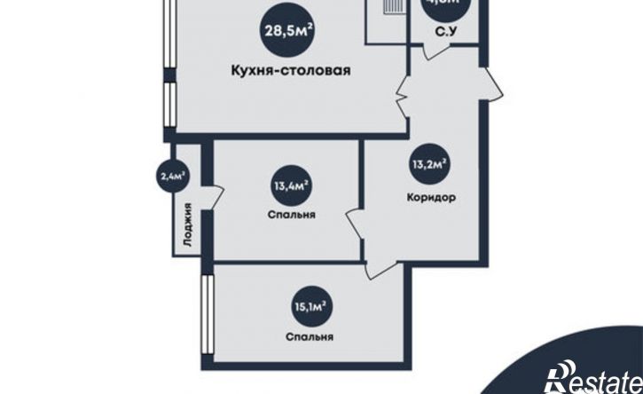 2-комн квартира ул Анатолия Сергеева, 25,  д. 25