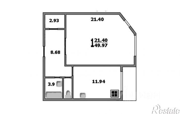1-комн квартира ул Космонавтов, 18 3,  д. 18 3,  к. 3