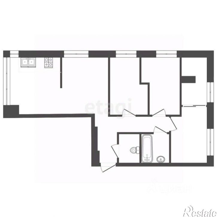 3-комн квартира ул Бехтерева, 2б,  д. 2б