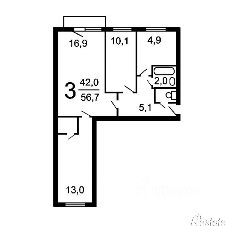 3-комн квартира ул Мосина, 13,  д. 13