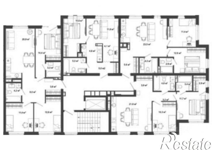 3-комн квартира в новом доме улица Латышева, 12,  д. 12