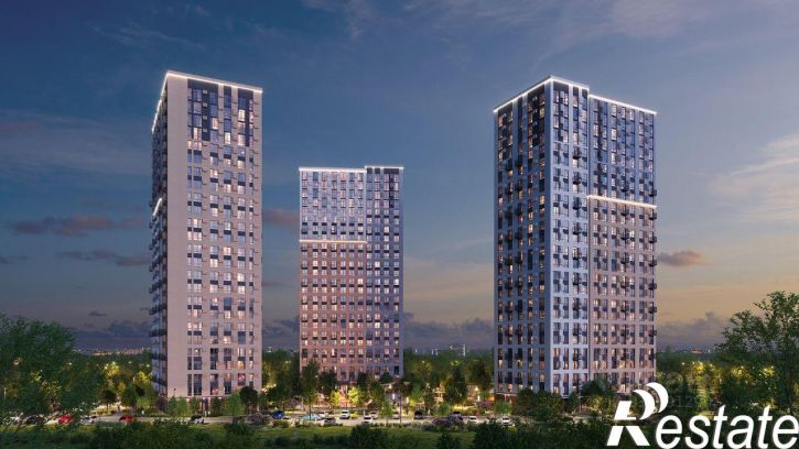 3-комн квартира в новом доме улица Космонавтов, 18/1 стр,  д. 18/1 стр