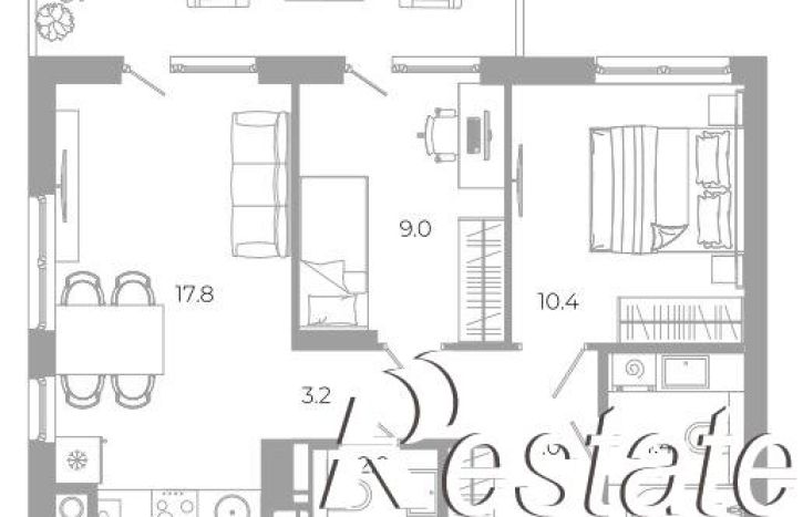 2-комн квартира улица Космонавтов, 18М,  д. 18М