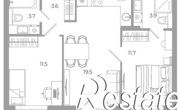 2-комн квартира улица Космонавтов, 18М,  д. 18М