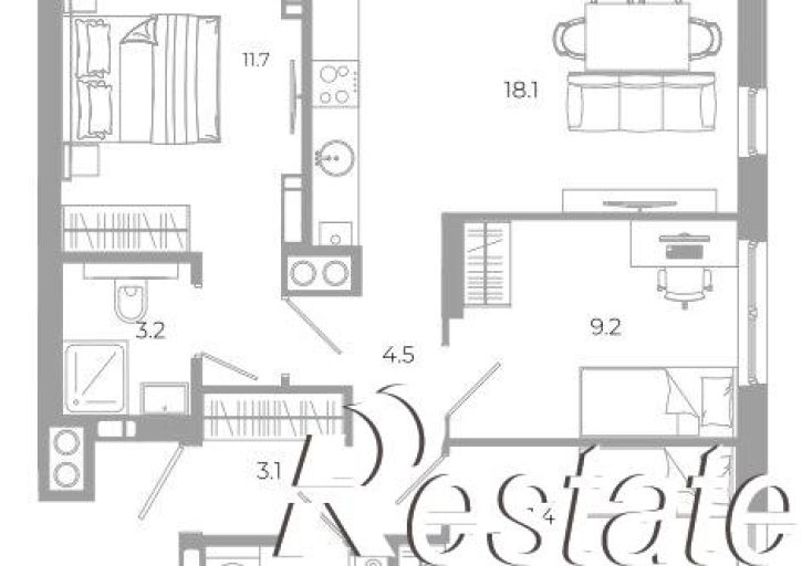 3-комн квартира улица Космонавтов, 18М,  д. 18М
